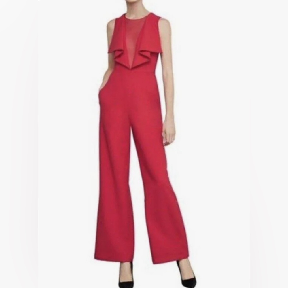 BCBG Red Jumpsuit Size L